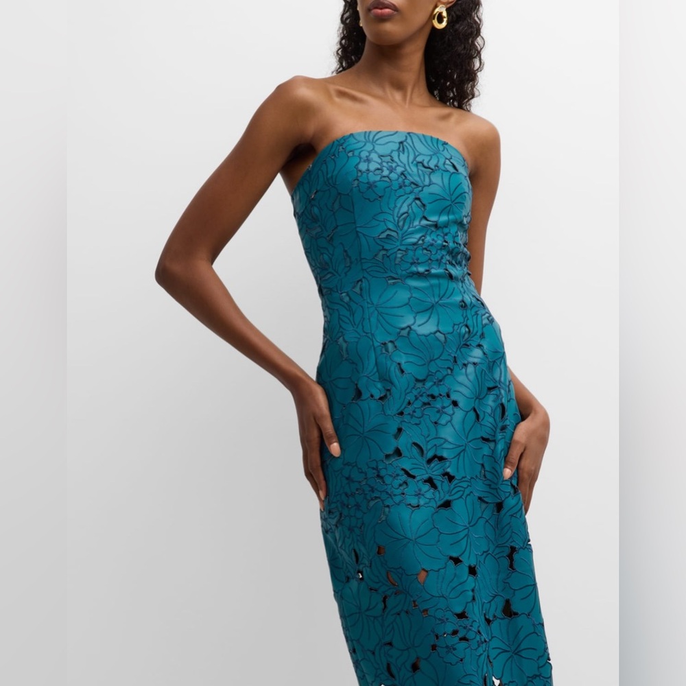 ‼️‼️Price Firm‼️‼️ Cult Gaia Raylene Strapless Cutout Embroidered Gown Size 10 - Picture 10 of 15